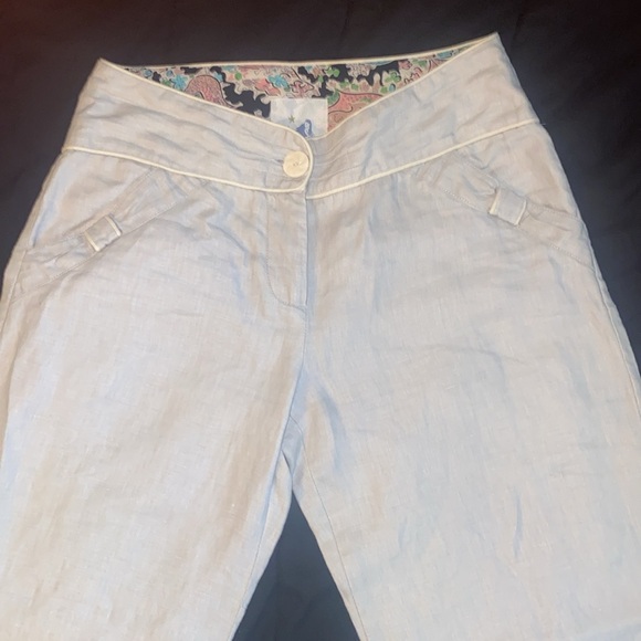 VTG linen trousers wide leg mermaid/size 2 - Picture 3 of 9